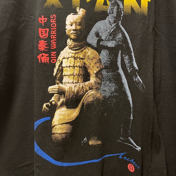 Pendak Qin Warriors Indie Historic Era T-Shirt, Sz XXL, Black + Character Print - Picture 4 of 6